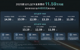 全系售价11.59万元起 2025款东风奕派eπ007焕新上市